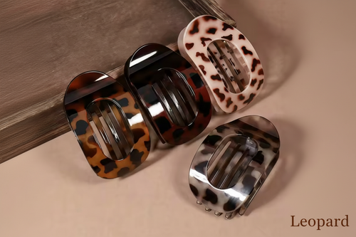 Set 4 clame leopard