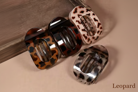 Set 4 clame leopard