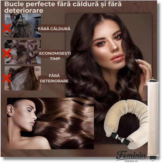 Set 3 Bigudiuri Satin Premium + Eșarfă CADOU (Model 2026) 🎁