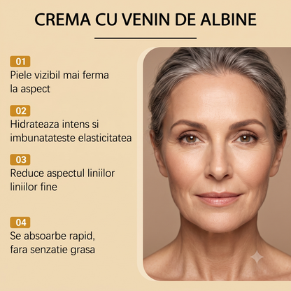 Cremă Facială cu Venin de Albine — secretul naturii pentru tenul matur