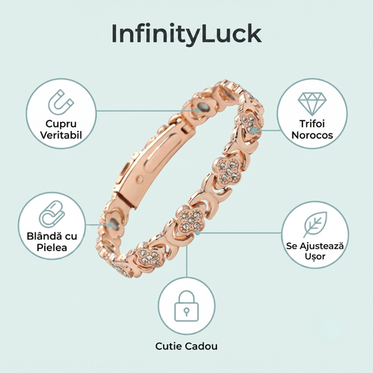 InfinityLuck™ – Brățara norocoasă din cupru, pentru echilibru și stare de bine